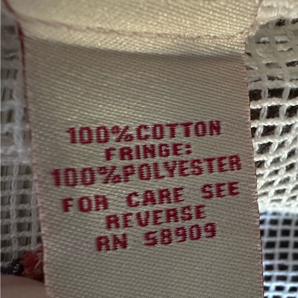 Reba embroidered Floral Cardigan with fringe. Size Large - Picture 5 of 6